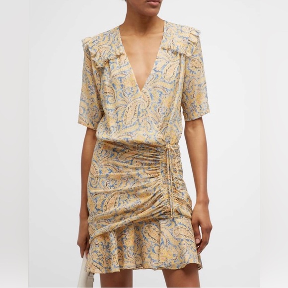 NEW Veronica Beard Dakota Paisley Silk Mini Dress - Picture 1 of 7